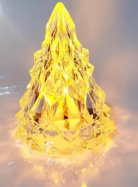 ThirteenthAananda LED Crystal Pyramid Shape Candle Lamp Night Lamp Home Dining Table Decoration Size: 8.5 x 6.5 CM, Pack of 2, Light Color Warm Yellow-thumb4