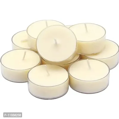 ThirteenthAananda Scented Tealight Candles Clear Cup Tea Light, Candles for Home Decoration, Celebration, 3.6 Hours Burning Time (Pack of 9, Jasmine)