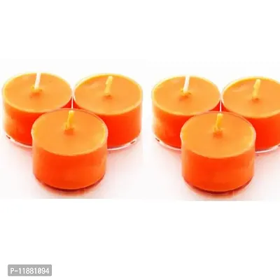 ThirteenthAananda Scented Tealight Candles Clear Cup Tea Light, Candles for Home Decoration, Celebration, 3.6 Hours Burning Time (Pack of 9, Cinnamon)-thumb0