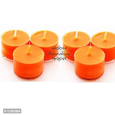 ThirteenthAananda Scented Tealight Candles Clear Cup Tea Light, Candles for Home Decoration, Celebration, 3.6 Hours Burning Time (Pack of 9, Cinnamon)-thumb5