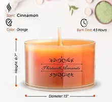 ThirteenthAananda Scented Tealight Candles Clear Cup Tea Light, Candles for Home Decoration, Celebration, 3.6 Hours Burning Time (Pack of 9, Cinnamon)-thumb2