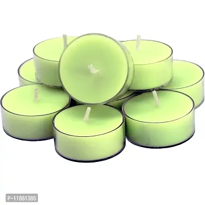 ThirteenthAananda Scented Tealight Candles Clear Cup Tea Light, Candles for Home Decoration, Celebration 3.6 Hours Burning Time (Pack of 9) (Lemon Grass)