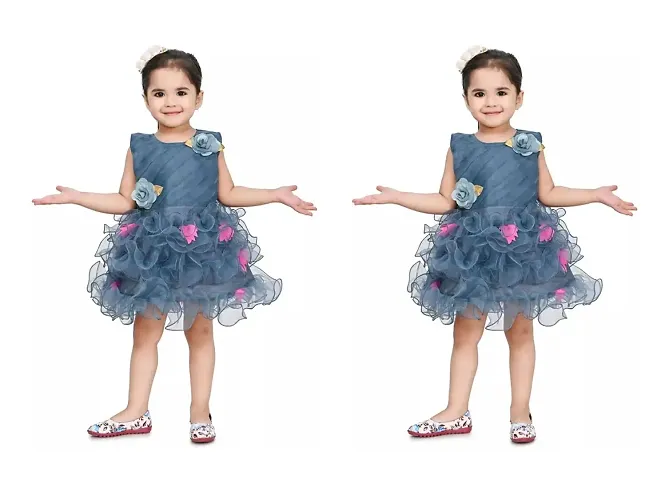 Stylish Net Frocks For Girls Combo Of 2