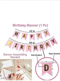 3,kitty birthday combo-pack of 40 (Set of 40) Balloons  Decoration happy birthday pink benner 3 foil kitti 2 pink curtain 2 pink star 2 silver star 24 pink white ballon-thumb2