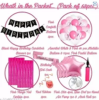 Adorning Pink, White Metallic and Pastel Pink Birthday Decoration Kit for Girls.  (Set of 68) This pink birthday balloon set helps in creating a perfect birthday celebration for your little child or t-thumb4