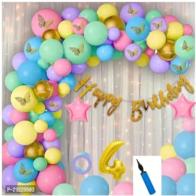 New Birthday 4 Party Decoration Combo- Set Of 100