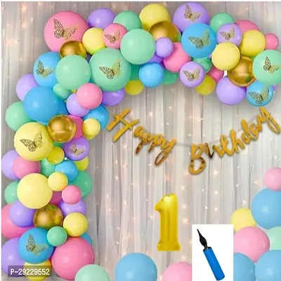 New Birthday 1 Party Decoration Combo- Set Of 100