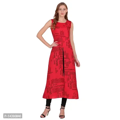 Manggo Women Newspaper Print Slit Dress-thumb2