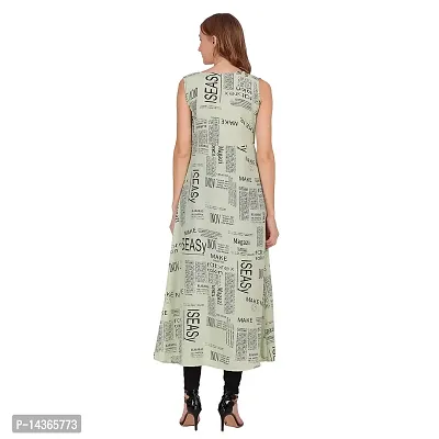 Manggo Women Newspaper Print Slit Dress-thumb3