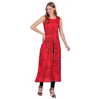 Manggo Women Newspaper Print Slit Dress-thumb3