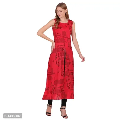 Manggo Women Newspaper Print Slit Dress-thumb4