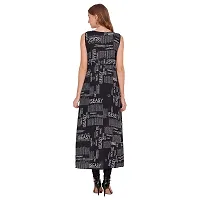 Manggo Women Newspaper Print Slit Dress-thumb2