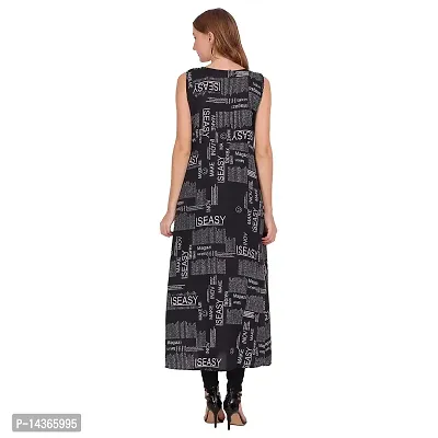 Manggo Women Newspaper Print Slit Dress-thumb3