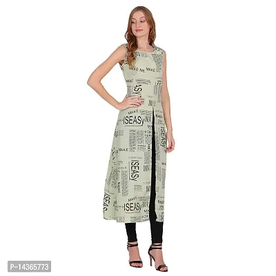 Manggo Women Newspaper Print Slit Dress-thumb4