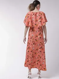 Manggo Women Floral Print Crepe Maxi Dress-thumb2