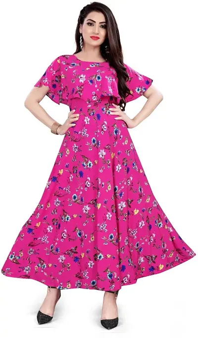 MATKEWALAZ Women's Printed Maxi Dress
