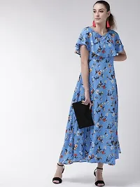 Manggo crepe fabric cap dress-thumb1