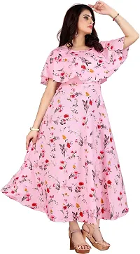 PINK FLOWER PRINT DRESS-thumb1