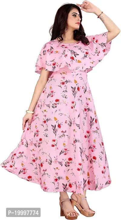 PINK FLOWER PRINT DRESS-thumb2