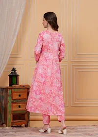 Stylish Pink Cotton Kurta With Pant And Dupatta Set For Women-thumb3