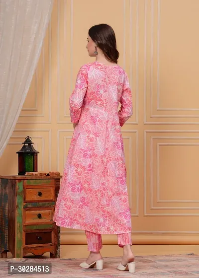 Stylish Pink Cotton Kurta With Pant And Dupatta Set For Women-thumb4