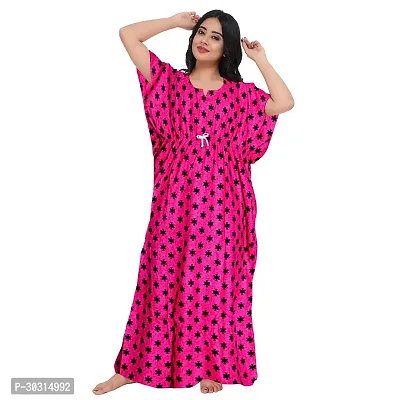 Comfortable Pink Cotton Nighty For Women-thumb0