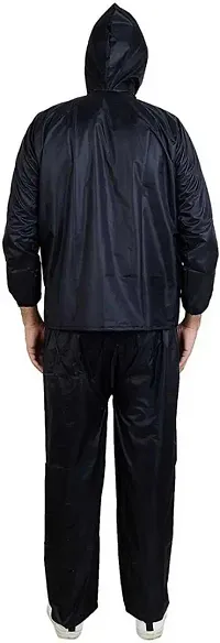 Stylish Polyster Unisex Raincoat For Men And Women Size XL-thumb1