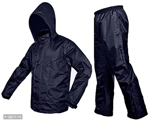 Stylish Polyster Unisex Raincoat For Men And Women Size M-thumb0