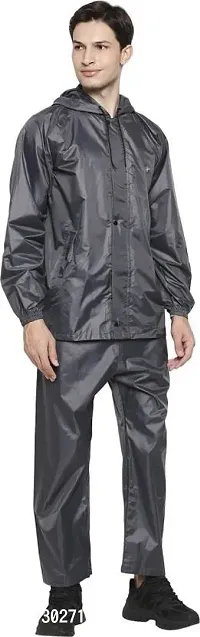 Stylish Polyster Unisex Raincoat For Men And Women Size M-thumb4