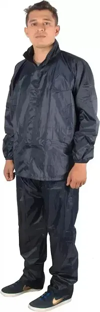 Stylish Polyster Unisex Raincoat For Men And Women Size L-thumb2