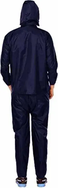 Stylish Polyster Unisex Raincoat For Men And Women Size XL-thumb1