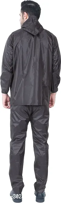 Stylish Polyster Unisex Raincoat For Men And Women Size L-thumb2