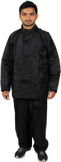 Stylish Polyster Unisex Raincoat For Men And Women Size L-thumb1