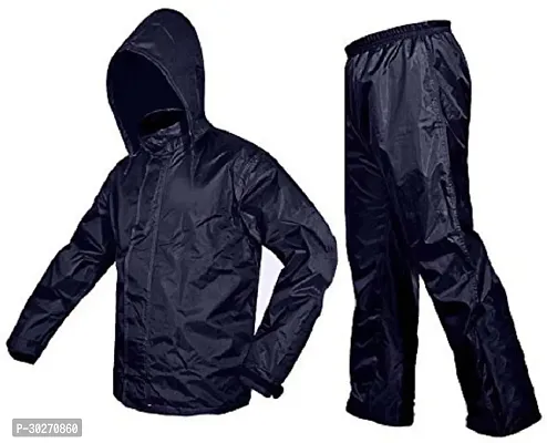 Stylish Polyster Unisex Raincoat For Men And Women Size XL-thumb0