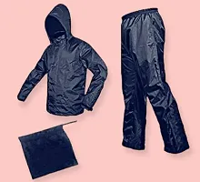 Stylish Polyster Unisex Raincoat For Men And Women Size M-thumb2