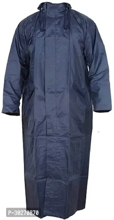 Stylish Polyster Unisex Raincoat For Men And Women Size M-thumb0