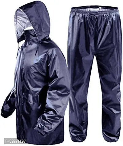 Stylish Polyster Unisex Raincoat For Men And Women Size XXL-thumb0