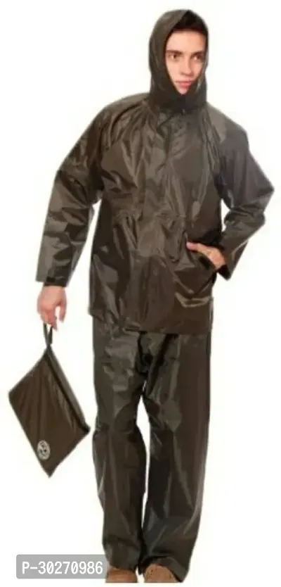 Stylish Polyster Unisex Raincoat For Men And Women Size L