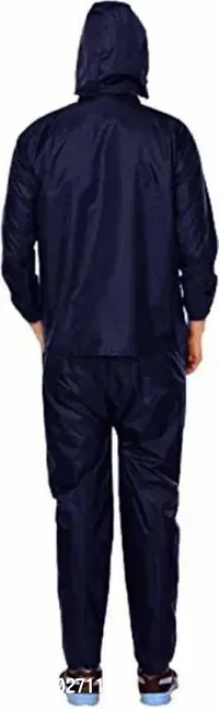 Stylish Polyster Unisex Raincoat For Men And Women Size L-thumb2