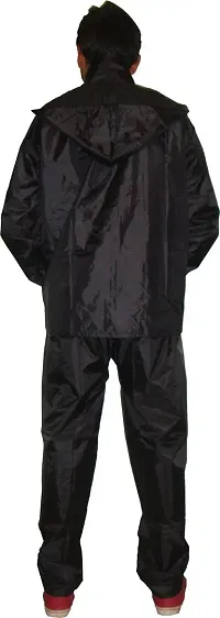 Stylish Polyster Unisex Raincoat For Men And Women Size XXL-thumb1