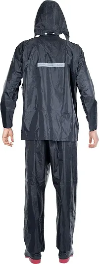 Stylish Polyster Unisex Raincoat For Men And Women Size M-thumb1