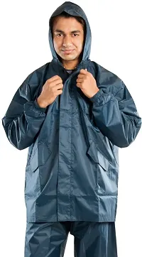 Stylish Polyster Unisex Raincoat For Men And Women Size XL-thumb2