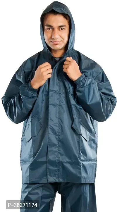 Stylish Polyster Unisex Raincoat For Men And Women Size XL-thumb3