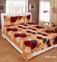 Comfortable Multicoloured  Polycotton Bedsheet with 2 Pillow Covers-thumb1