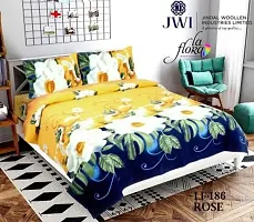 Comfortable Multicoloured  Polycotton Bedsheet with 2 Pillow Covers-thumb3