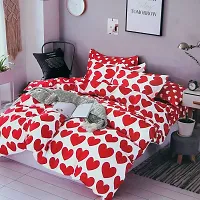 Comfortable Red Polycotton Bedsheet with 2 Pillow Covers-thumb2