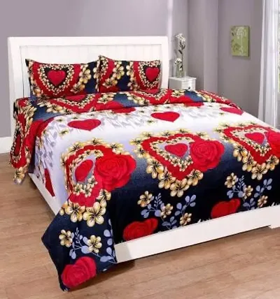 Pure Cotton Queen Size Bedsheets with Pillow Covers