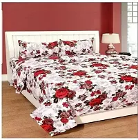 Comfortable Multicoloured  Polycotton Bedsheet with 2 Pillow Covers-thumb1