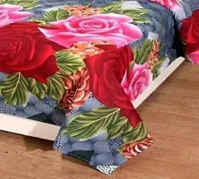 Comfortable Multicoloured  Polycotton Bedsheet with 2 Pillow Covers-thumb1