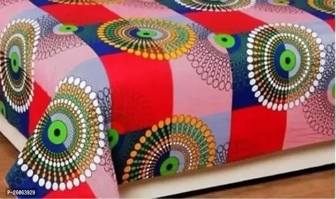 Comfortable Multicoloured  Polycotton Bedsheet with 2 Pillow Covers-thumb2